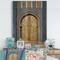 Designart - Morroco Palace Golden Doors - Vintage Print on Natural Pine Wood